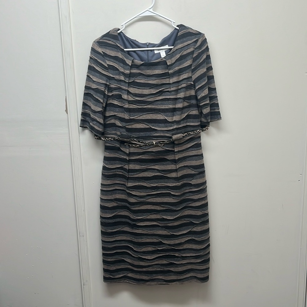 Dressbarn Striped Knit Dress - Size 12